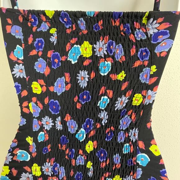 Free People S Ruched Bodycon Mini Dress – Floral, Boho Festival Y2K - Picture 7 of 8